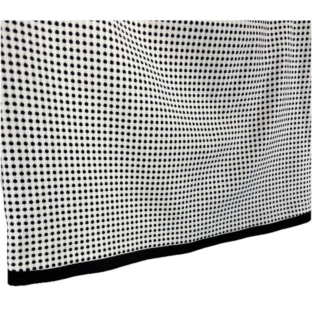 Le Suit‎ Polka Dot Pencil Skirt 6 Black White Lined Career Office Classic Chic - Picture 7 of 12
